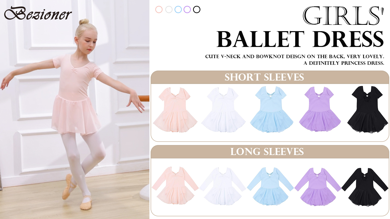 Amazon.com: Bezioner Ballet Leotards with Skirt, Dance Tutu